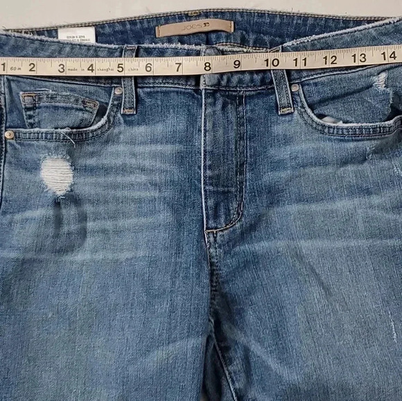 Joe's Jeans High Rise Skinny Ankle folded Raw Hem Distressed Jeans size  28 - Picture 6 of 9